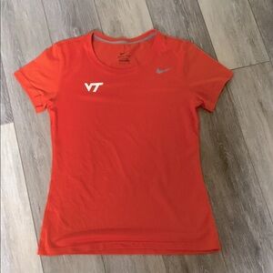 Nike Virginia Tech Dri- fit running exercise sports shirt size S
